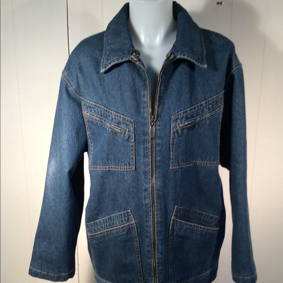 Liz Claiborne Jackets & Blazers - 90’s vintage Liz Claiborne Farm, Barn, Chore, Utility denim jacket size small